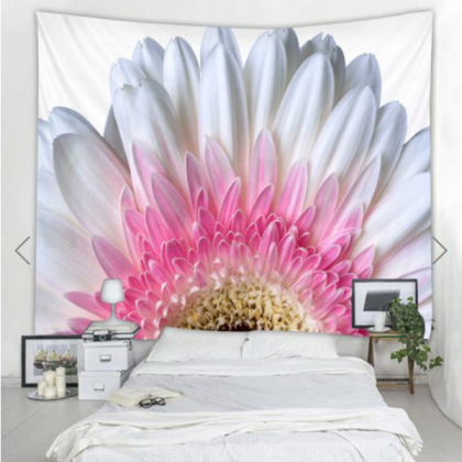 Fabric Wall Tapestry/throw Flower And Petals 71 X..