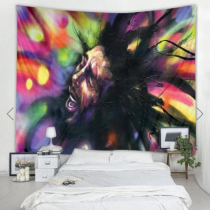Fabric Wall Tapestry/throw Bob Marley 71 X 79..